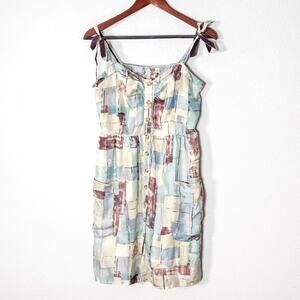 Maeve Women’s Dress 2 Artsy Boho Cottagecore Silk Painterly Resort Anthropologie